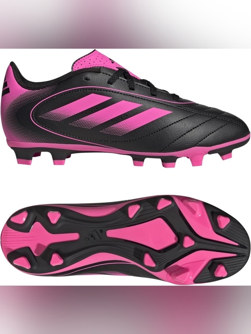 Adidas Black & Pink Outdoor Soccer Cleats Youth Size 3.5